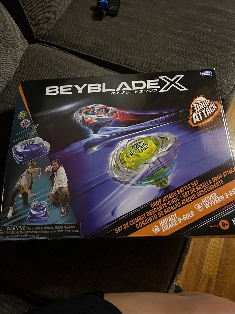 Hasbro Beyblade X Drop Attack Battle Set - Green, Yellow, Purple